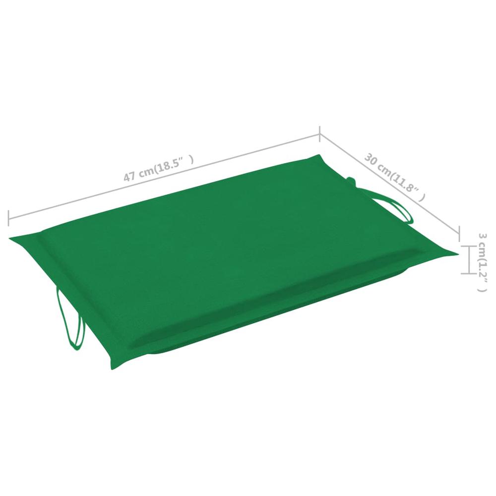 vidaXL Sun Lounger Cushion Green 73.2"x22.8"x1.2". Picture 12