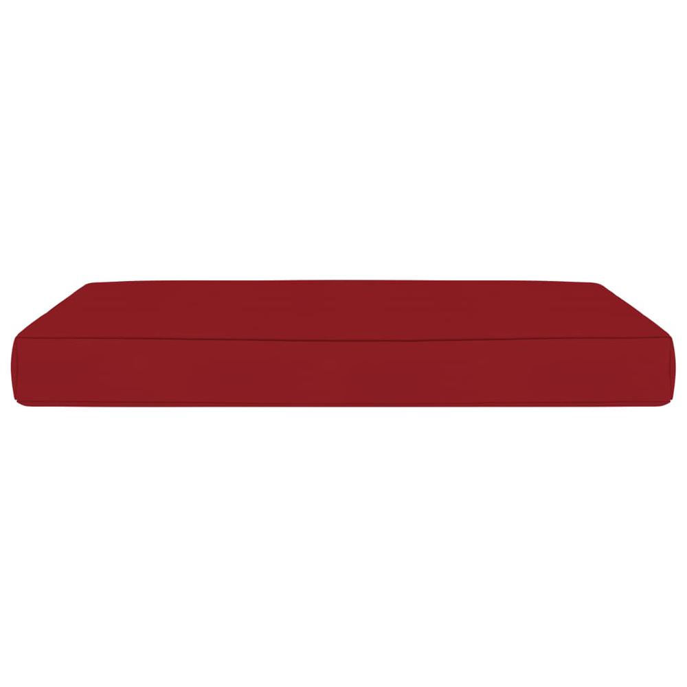 vidaXL Pallet Ottoman Cushion Wine Red Fabric. Picture 3