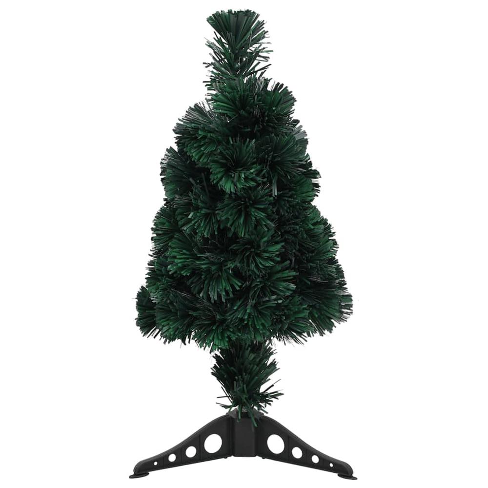vidaXL Artificial Slim Christmas Tree with Stand 25.2" Fiber Optic. Picture 2