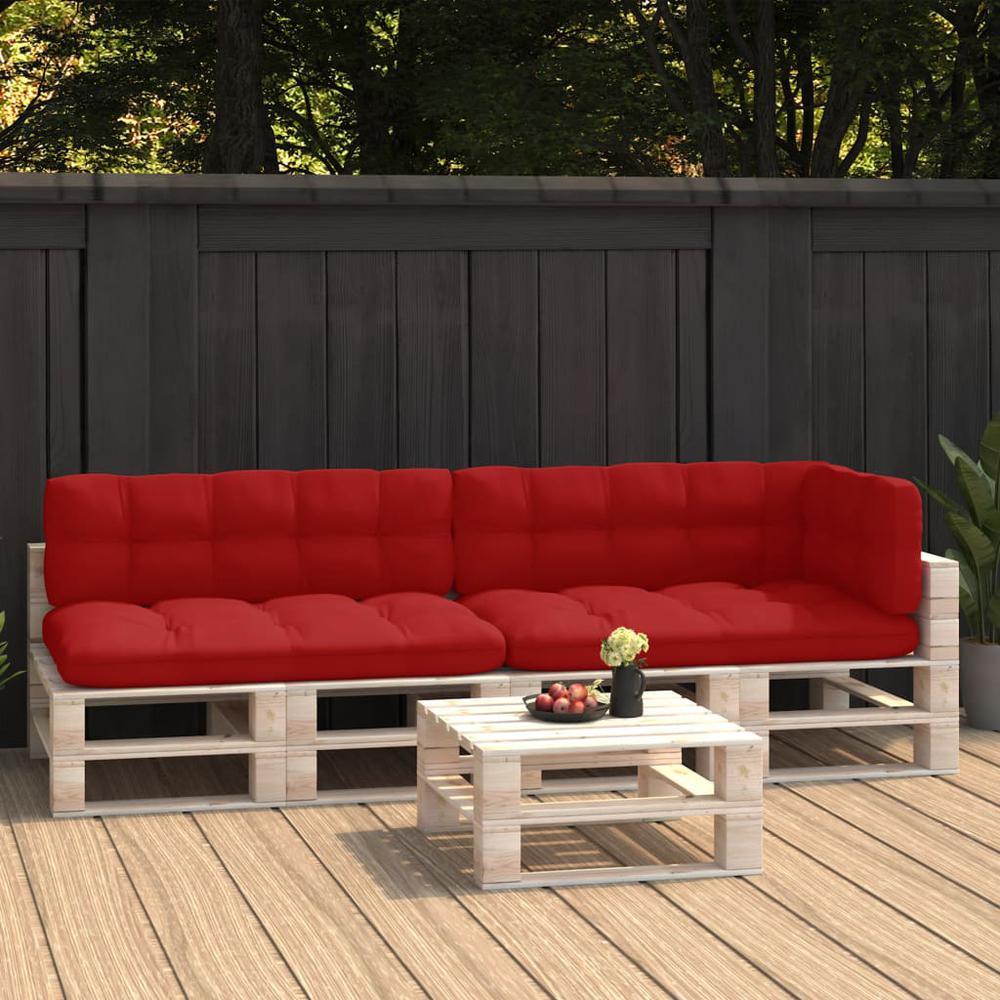 vidaXL Pallet Sofa Cushions 5 pcs Red. Picture 1