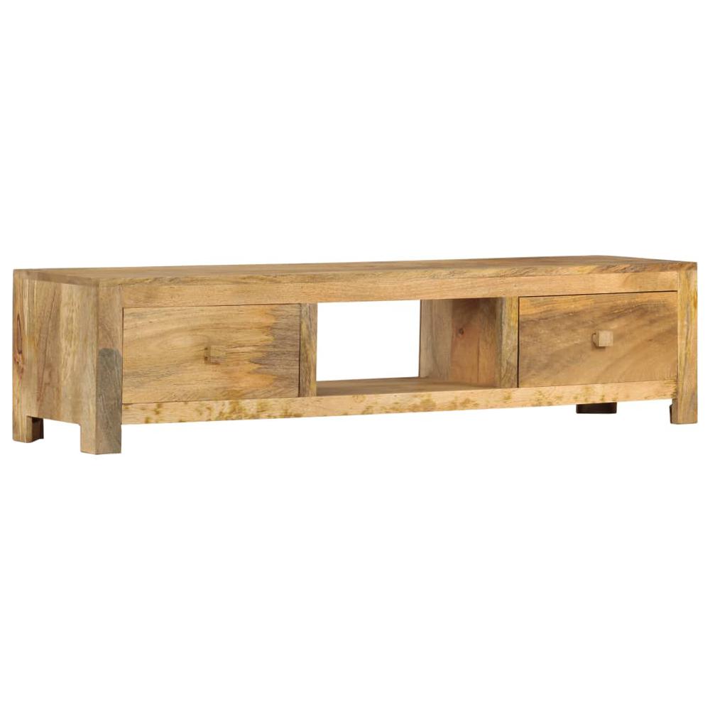 vidaXL TV Cabinet 55.1"x11.8"x12.6" Solid Mango Wood. Picture 11