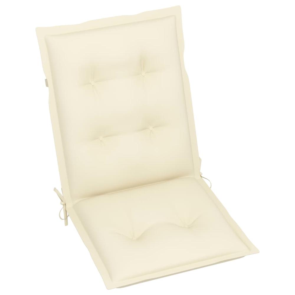 vidaXL Garden Chair Cushions 4 pcs Cream 39.4"x19.7"x2.8". Picture 2