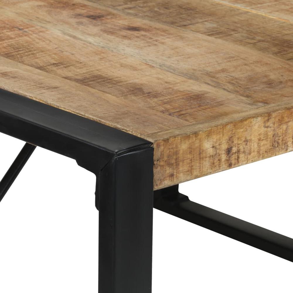 vidaXL Dining Table 55.1"x55.1"x29.5" Rough Mango Wood, 321572. Picture 4