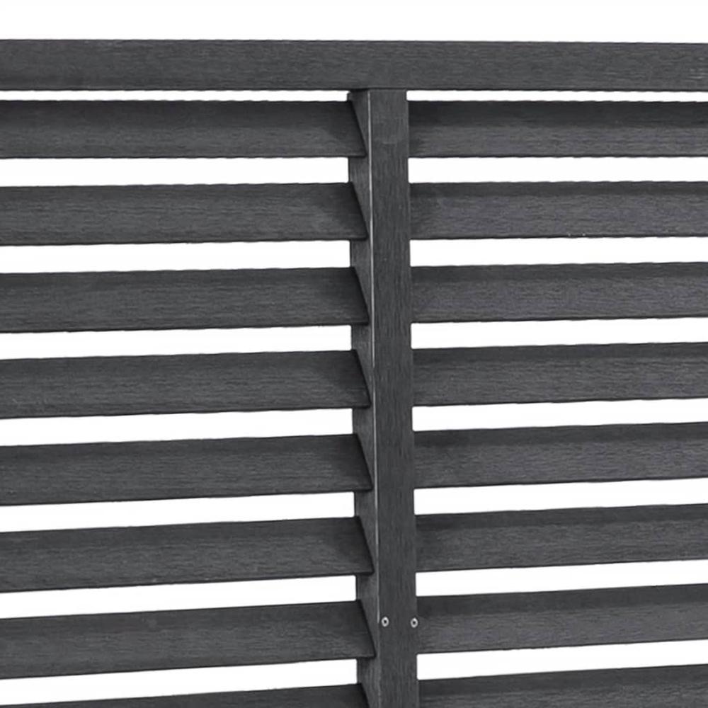 vidaXL Louver Fence WPC 70.9"x70.9" Gray. Picture 4