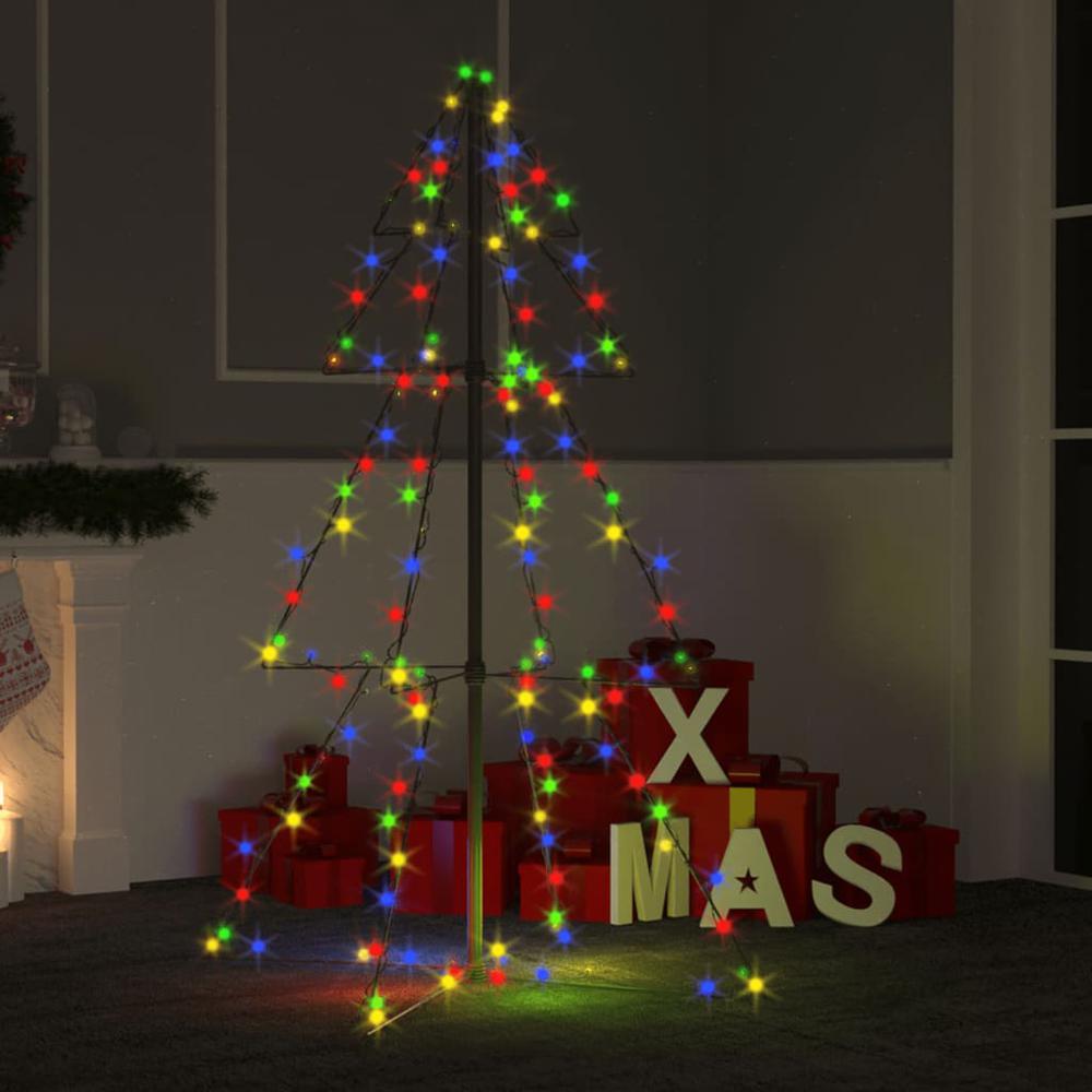 vidaXL Christmas Cone Tree 160 LEDs Indoor and Outdoor 30.7"x47.2", 328569. Picture 1