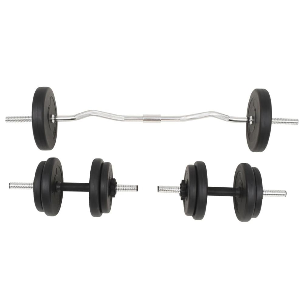 vidaXL Barbell and Dumbbell Set 66.1 lb, 91400. Picture 2