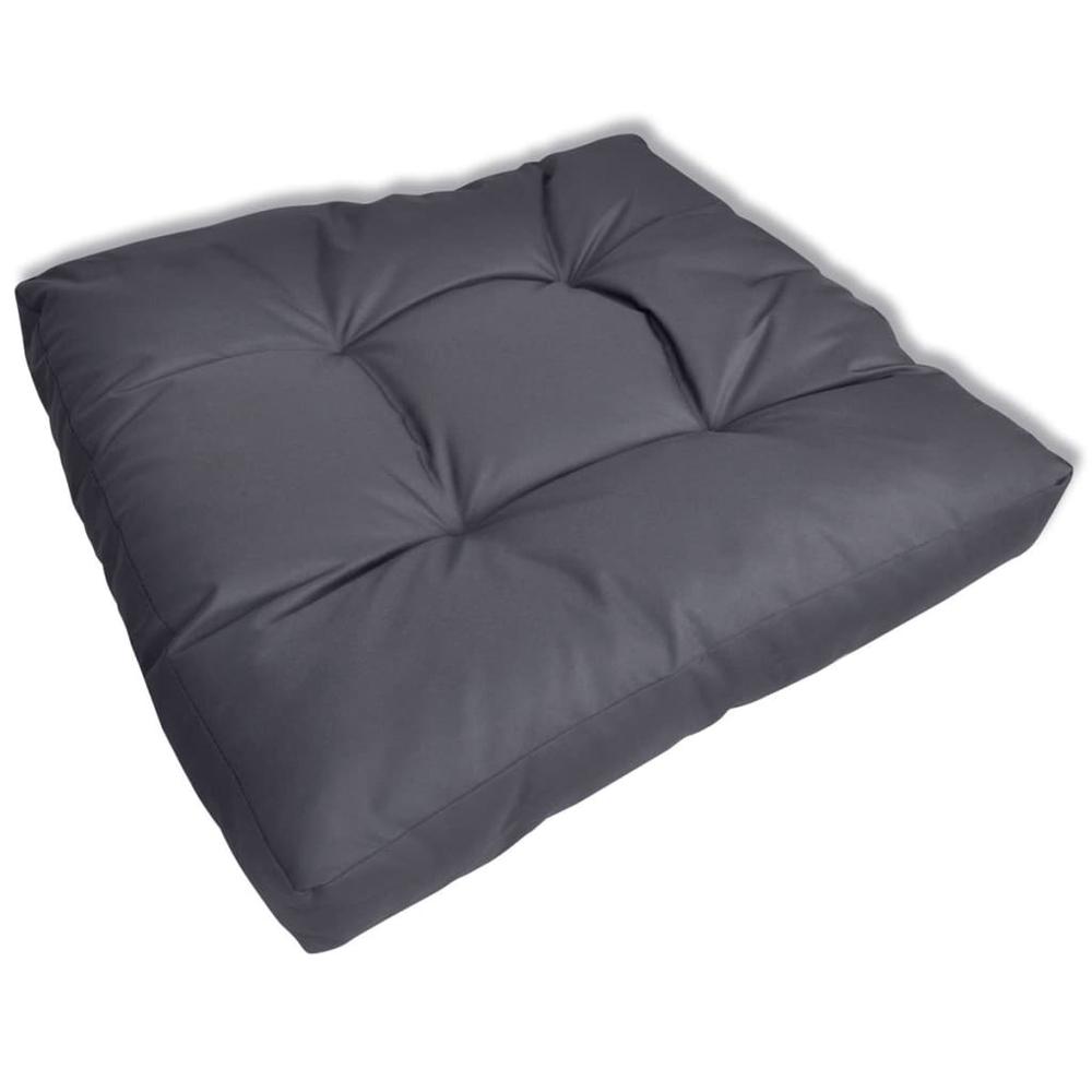 Upholstered Seat Cushion 23.6" x 23.6" x 3.9" Gray. Picture 1
