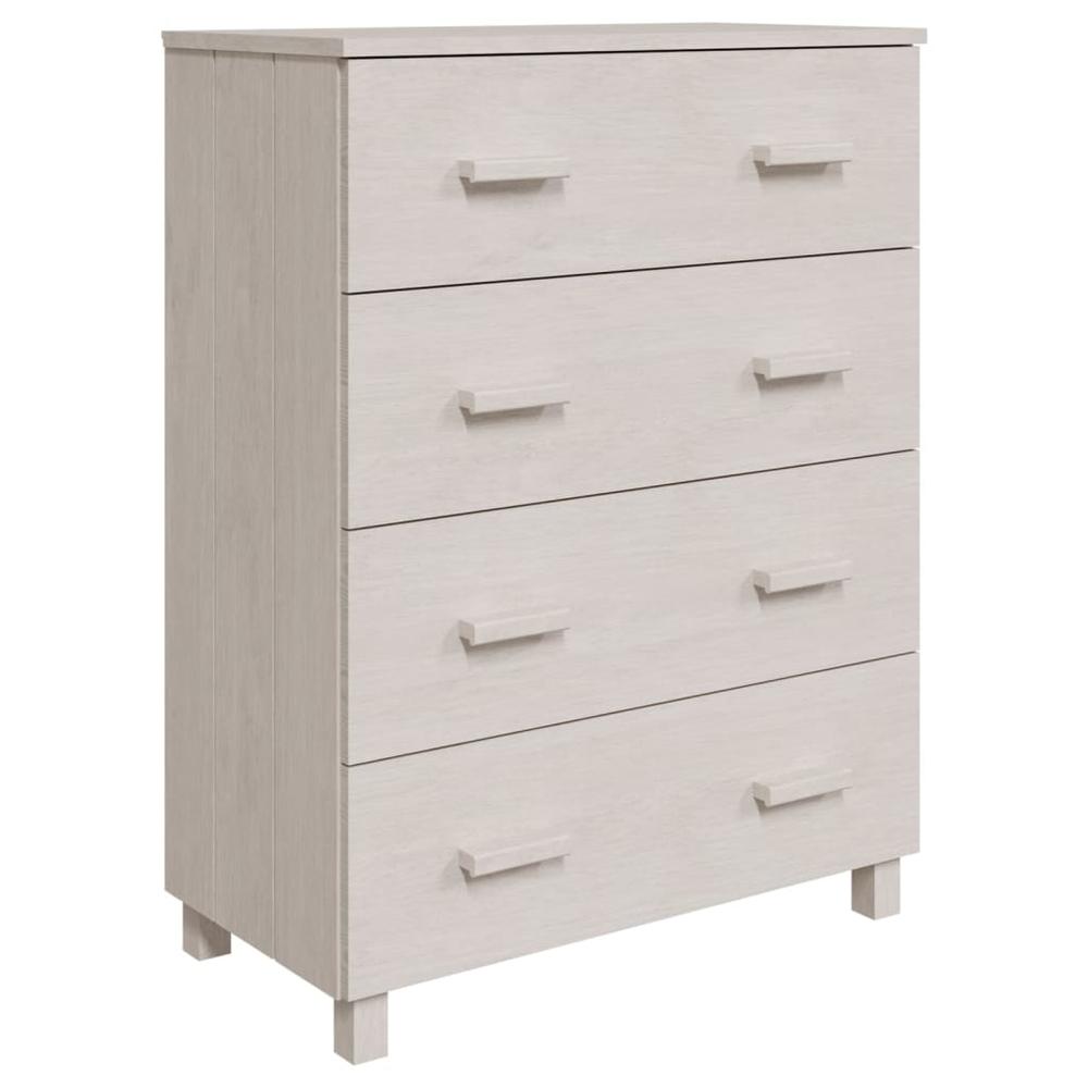 vidaXL Sideboard White 31.1"x15.7"x40.7" Solid Wood Pine. Picture 2