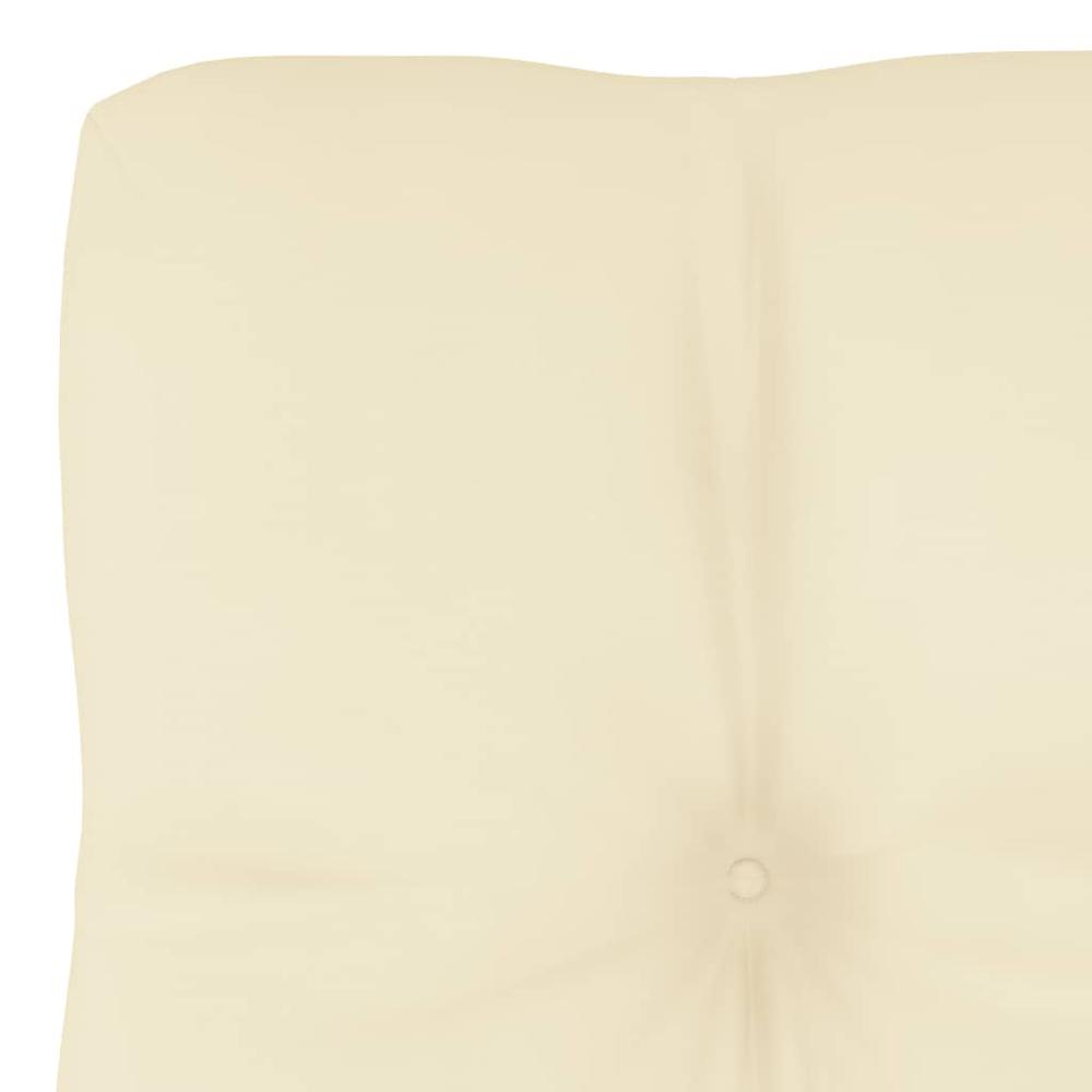 vidaXL Pallet Sofa Cushion Cream 19.7"x15.7"x3.9". Picture 3