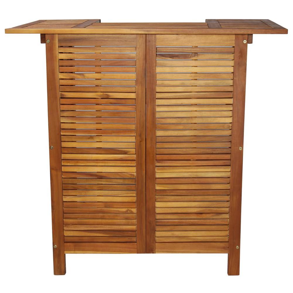 vidaXL Bar Table 43.3"x19.7"x41.3" Solid Acacia Wood, 44007. Picture 4