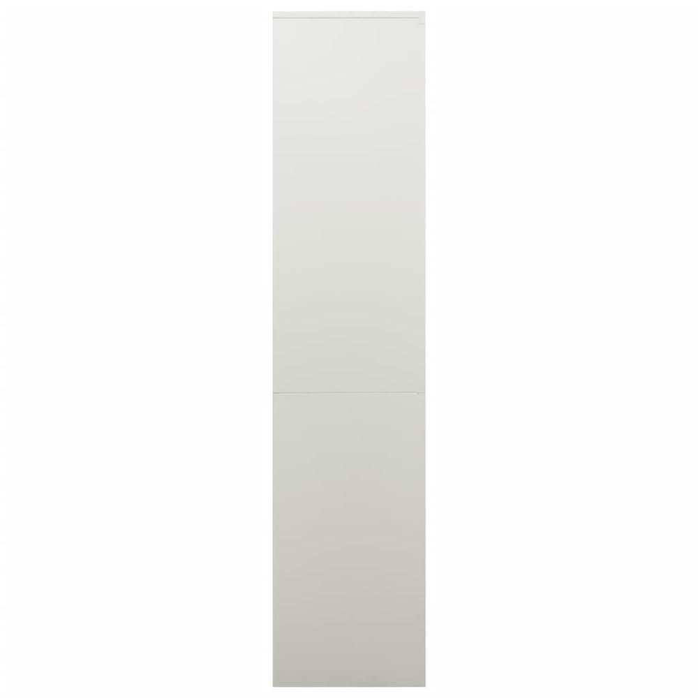 vidaXL Office Cabinet Light Gray 35.4"x15.7"x70.9" Steel, 335947. Picture 3
