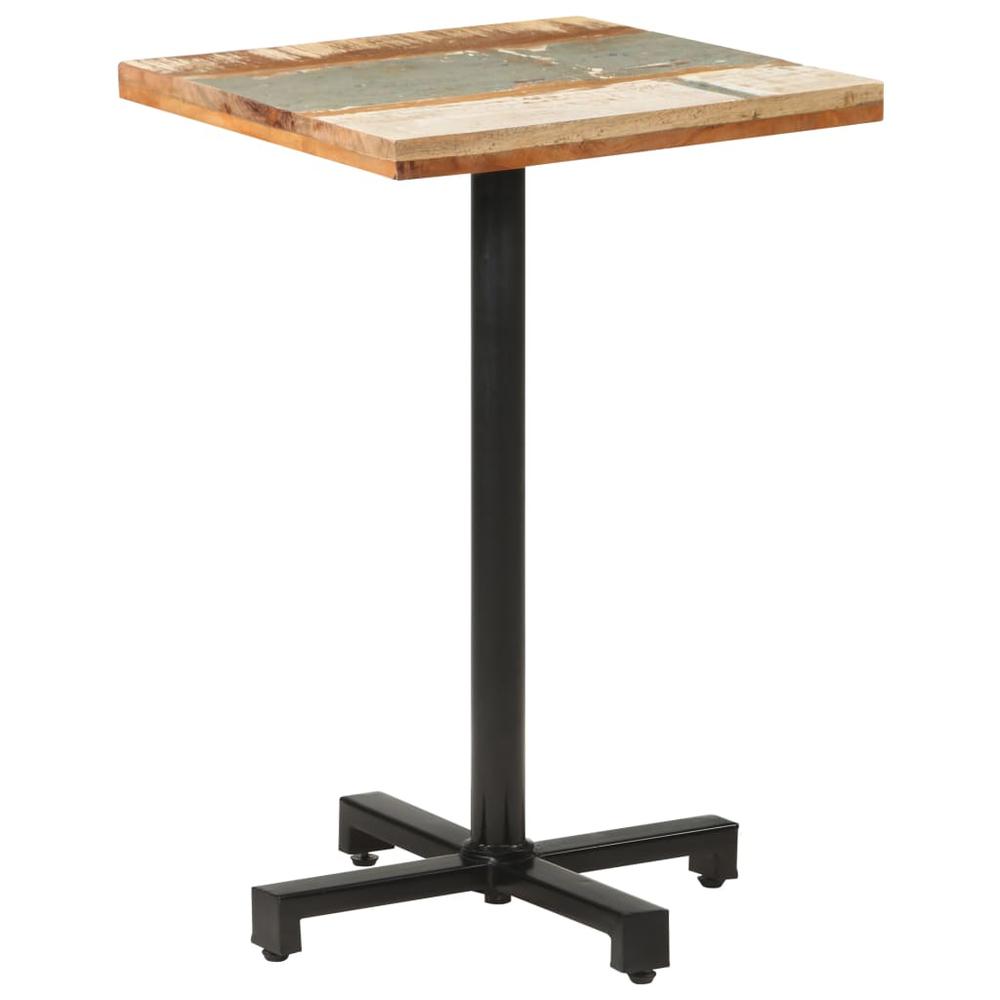 vidaXL Bistro Table Square 19.7"x19.7"x29.5" Solid Reclaimed Wood. Picture 1