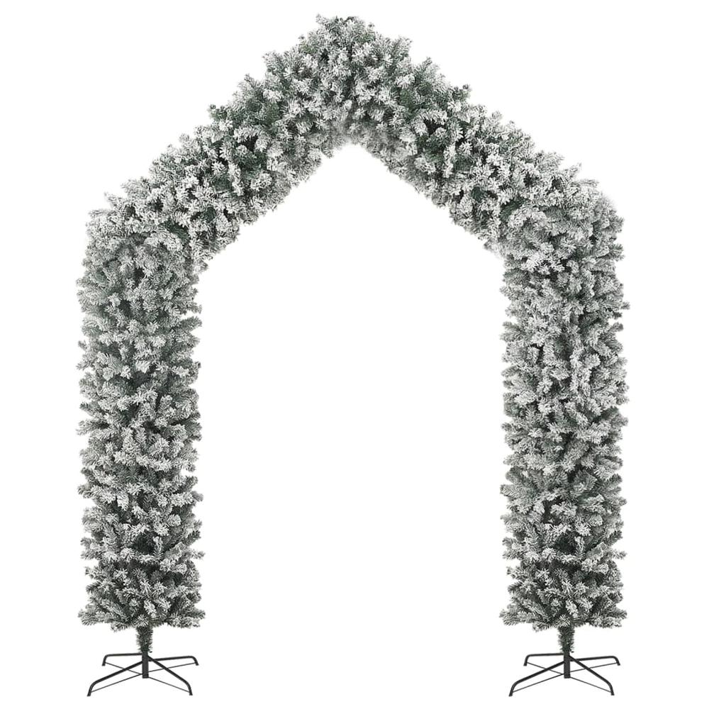 vidaXL Christmas Tree Arch with Flocked Snow 106.3". Picture 2