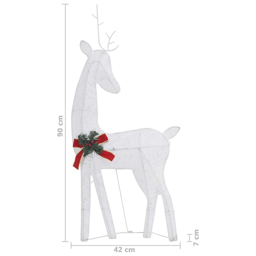 vidaXL Christmas Reindeer Family 106.3"x2.8"x35.4" White Cold White Mesh. Picture 11