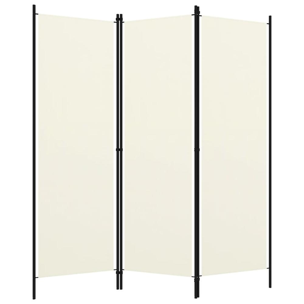vidaXL 3-Panel Room Divider Cream White 59.1"x70.9". Picture 2
