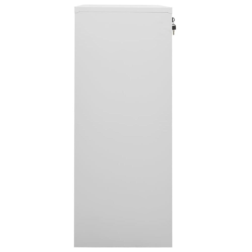 vidaXL Office Cabinet Light Gray 35.4"x15.7"x40.2" Steel, 336410. Picture 3