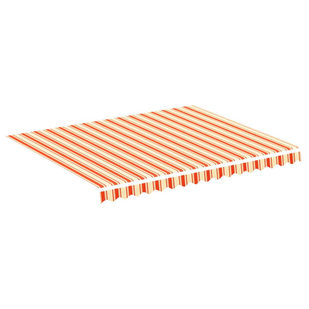 vidaXL Replacement Fabric for Awning Yellow and Orange 9.8'x8.2'. Picture 2