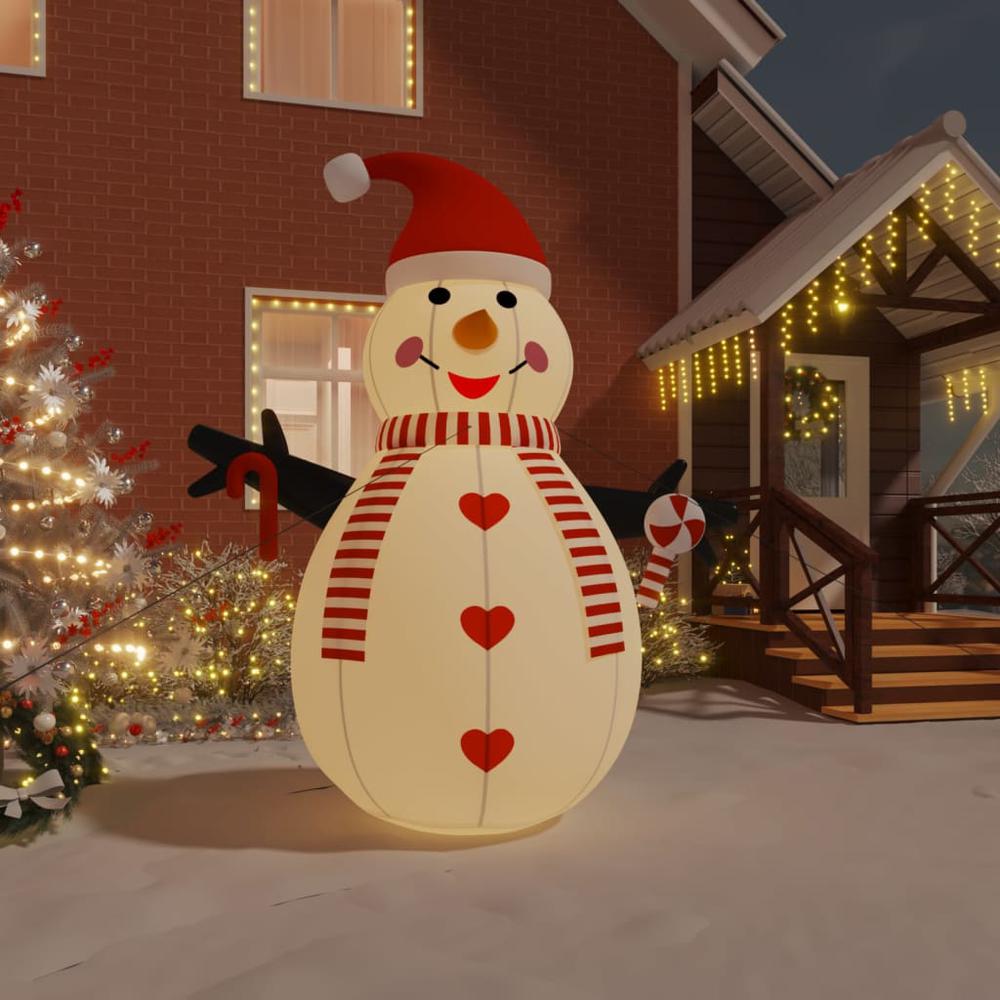 vidaXL Inflatable Snowman with LEDs 118.1", 345376. Picture 1