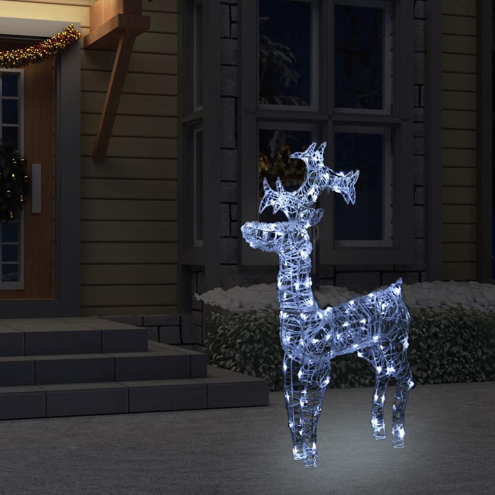 vidaXL Reindeer Christmas Decoration 90 LEDs 23.6"x6.3"x39.4" Acrylic, 329778. Picture 1