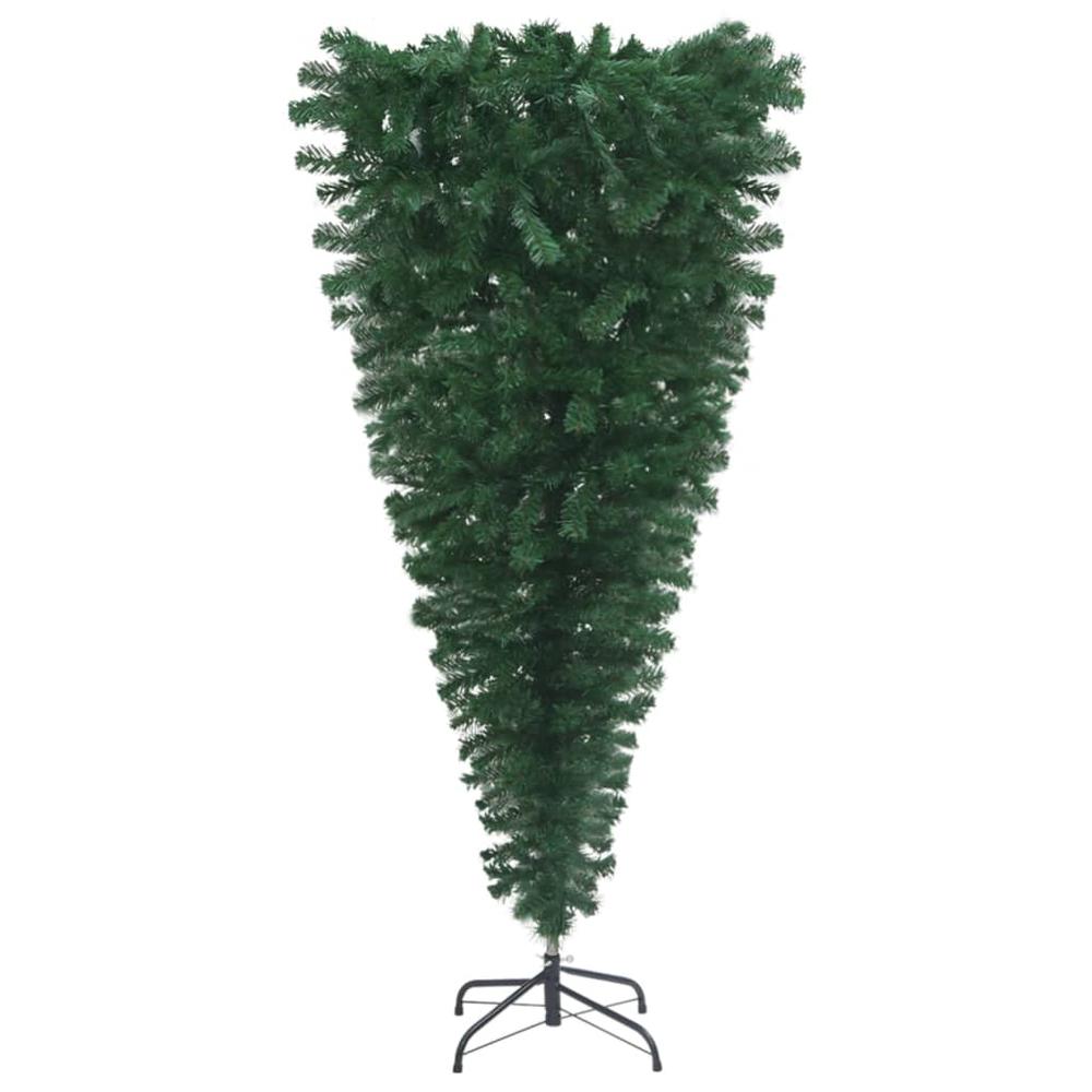 vidaXL Upside-down Artificial Christmas Tree with LEDs&Ball Set 94.5", 3078018. Picture 3