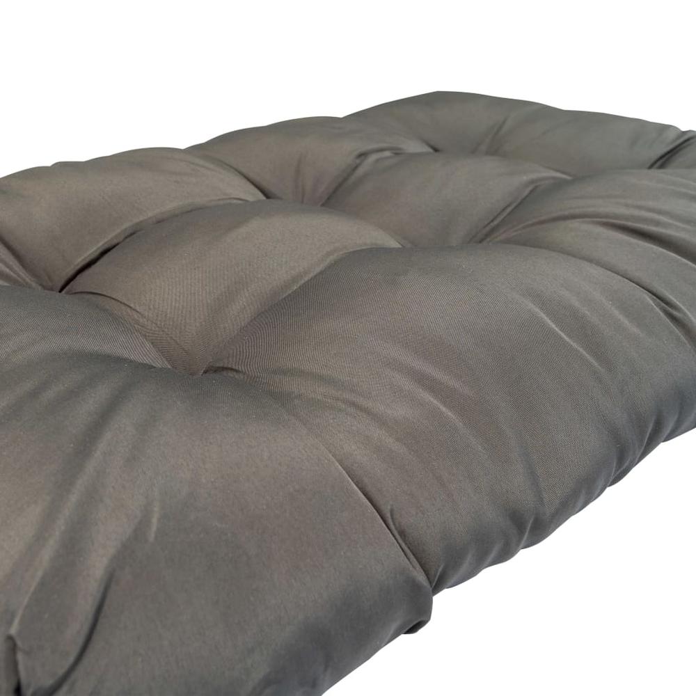 vidaXL Pallet Cushions 3 pcs Gray Polyester. Picture 4