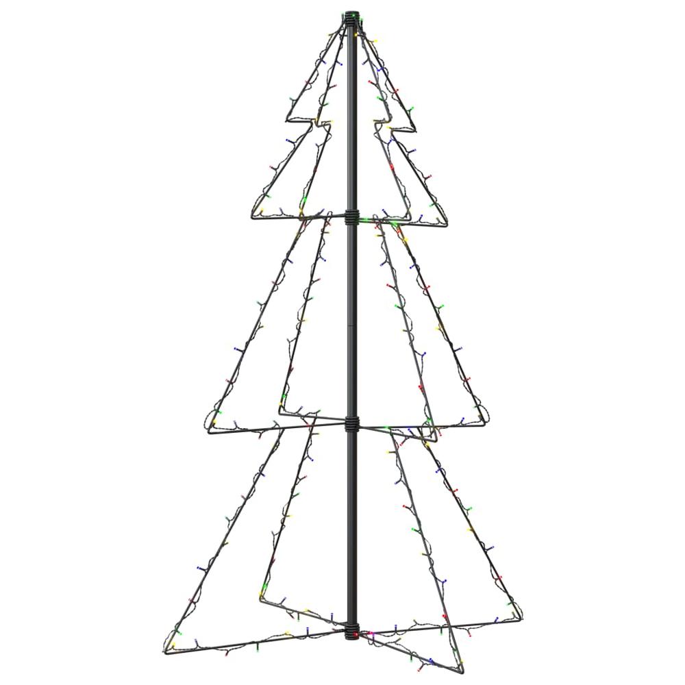vidaXL Christmas Cone Tree 160 LEDs Indoor and Outdoor 30.7"x47.2", 328569. Picture 2