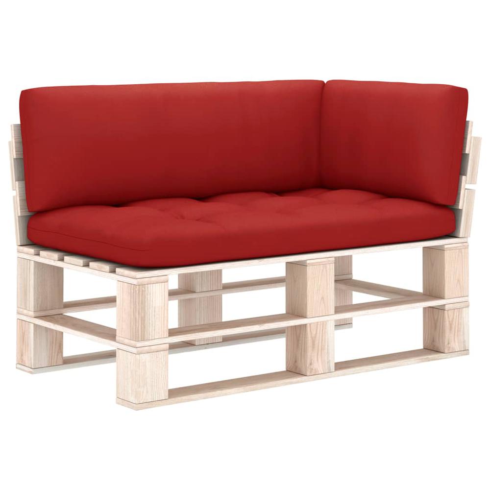 vidaXL Pallet Sofa Cushions 3 pcs Red, 314664. Picture 1