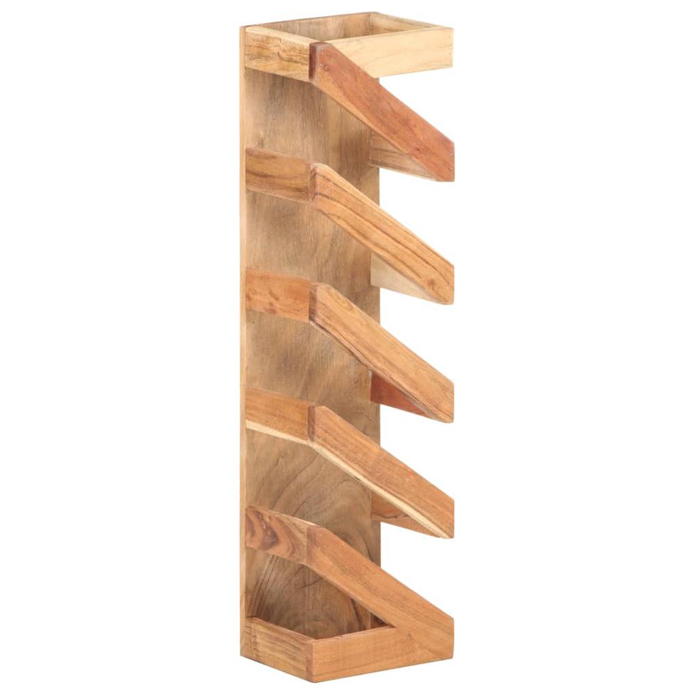 vidaXL Wine Rack for 5 Bottles Solid Acacia Wood. Picture 12