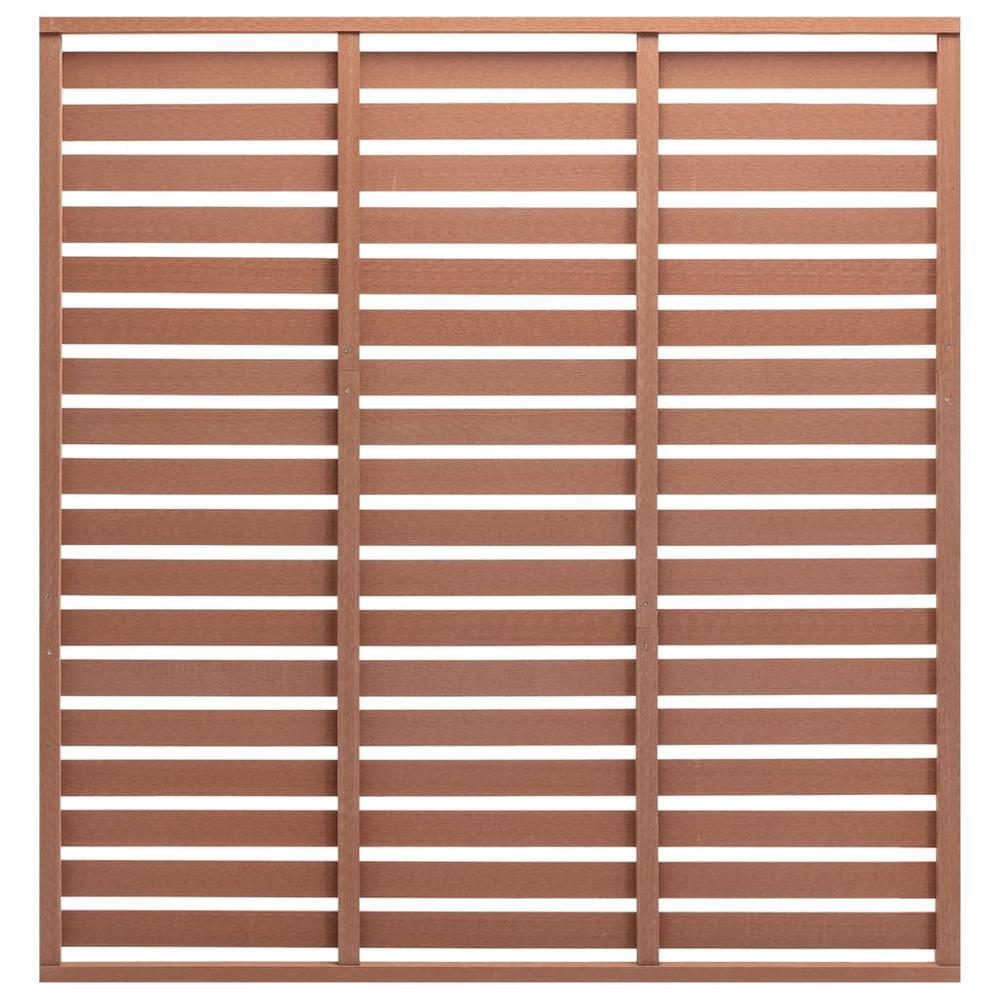 vidaXL Fence Panel WPC 70.9"x70.9" Brown. Picture 1