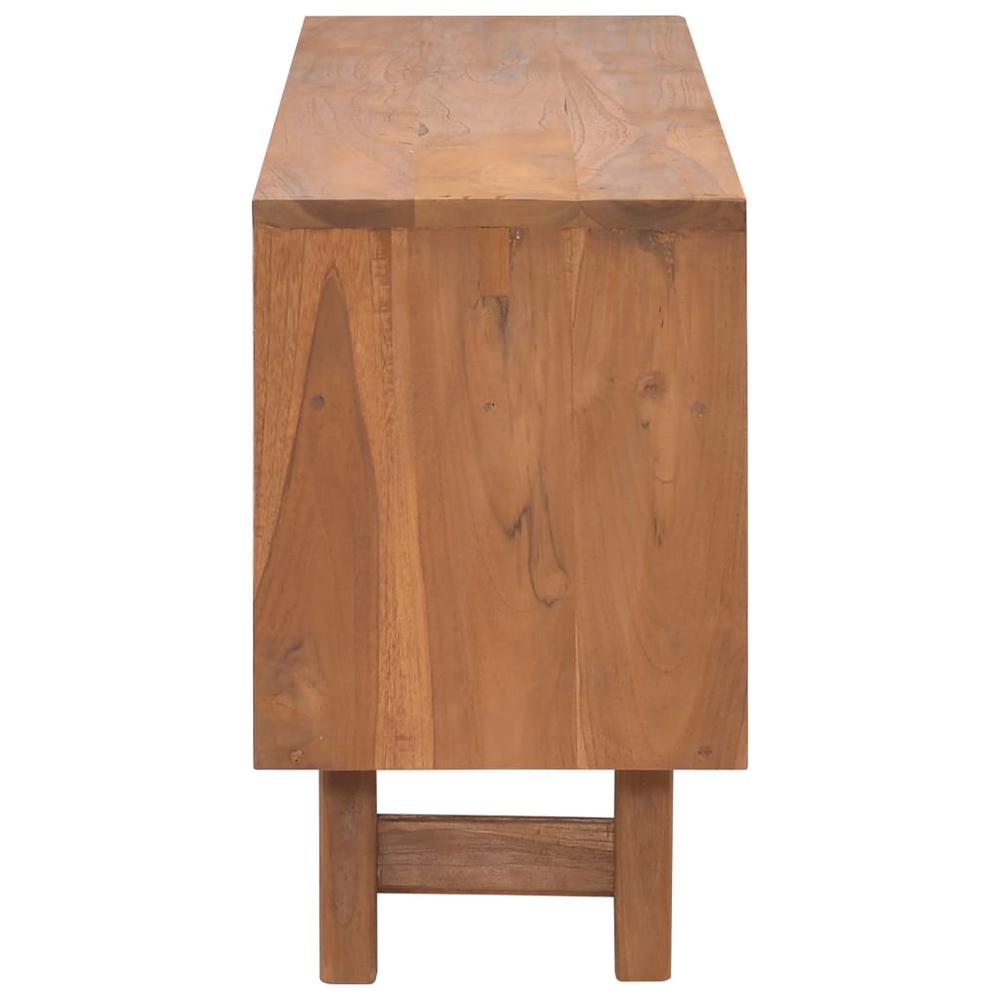 vidaXL TV Cabinet 43.3"x11.8"x19.7" Solid Teak Wood. Picture 3