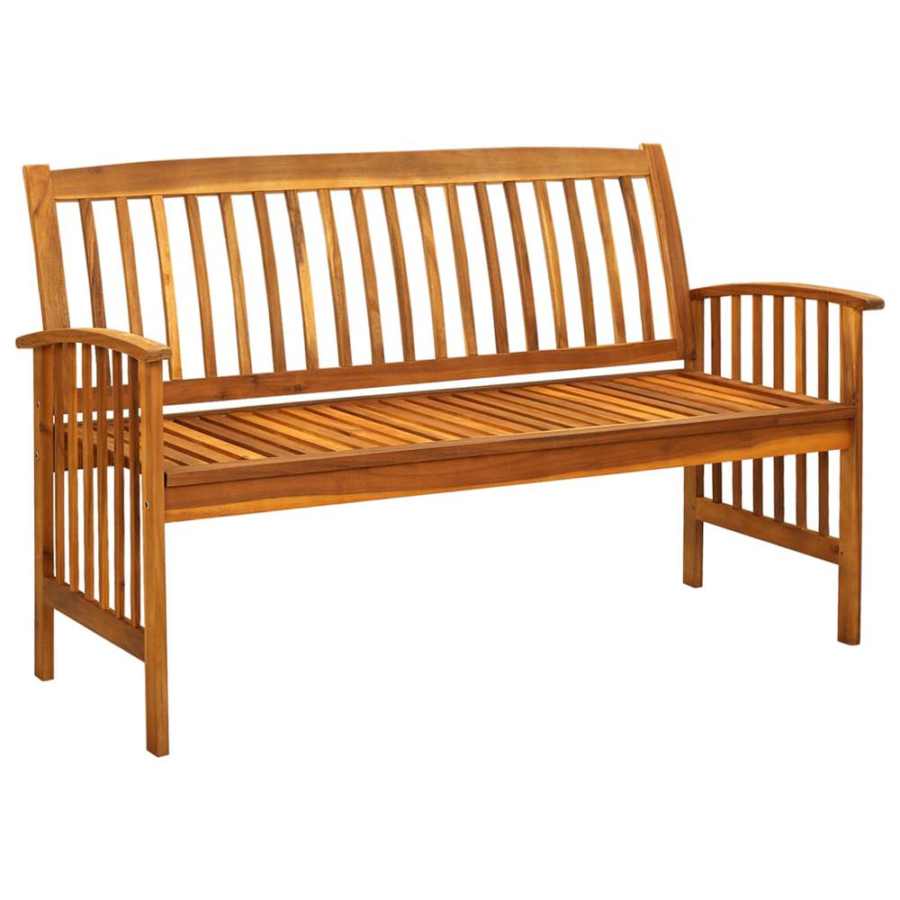 vidaXL Patio Bench with Cushion 57.9" Solid Acacia Wood, 312135. Picture 2