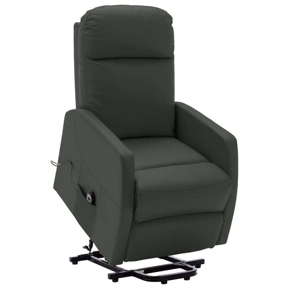 vidaXL Stand-up Recliner Anthracite Faux Leather, 321369. Picture 1