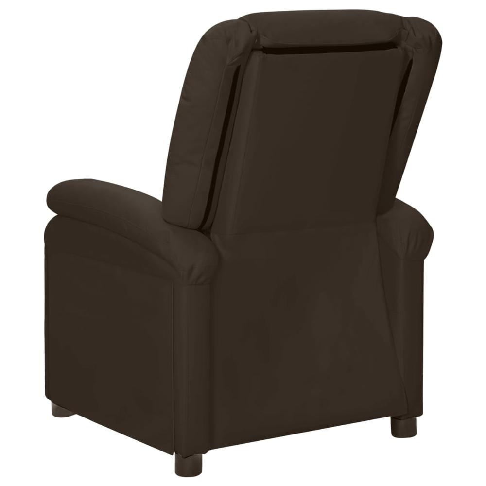 vidaXL Massage Recliner Brown Faux Leather. Picture 4