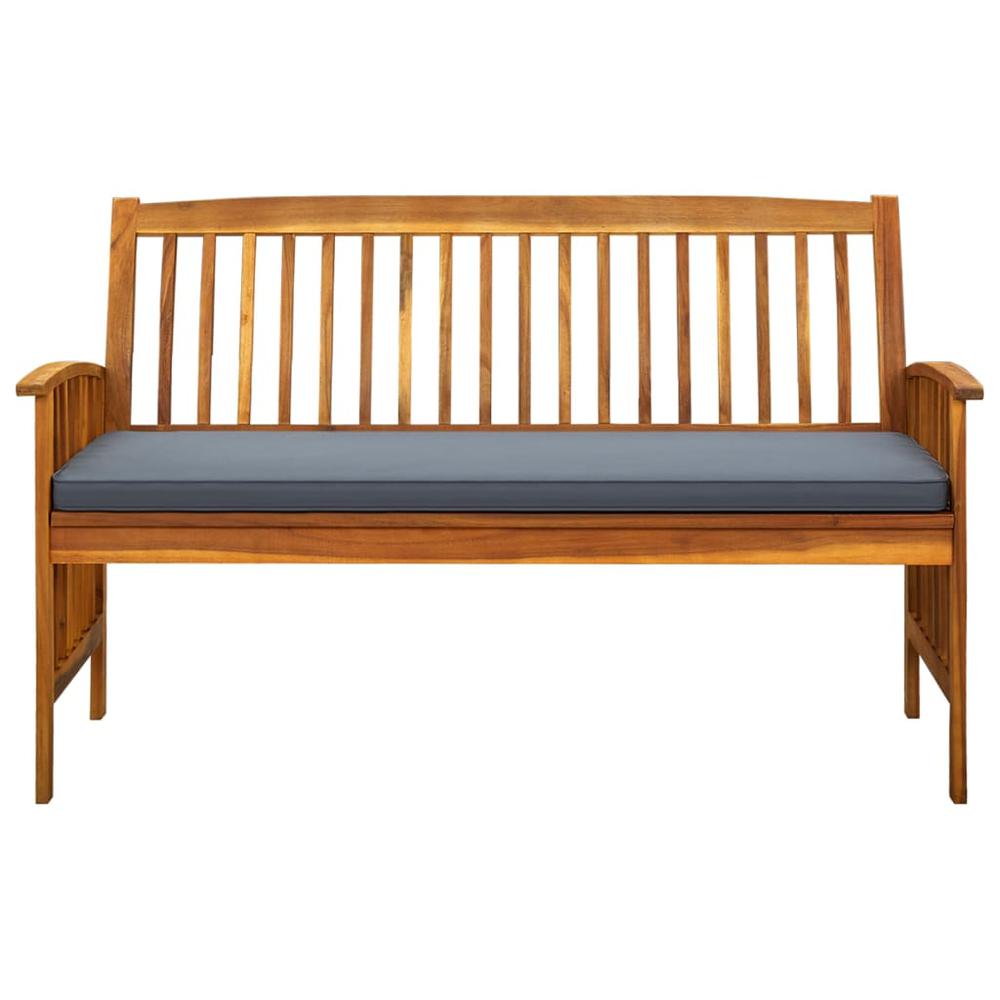 vidaXL Patio Bench with Cushion 57.9" Solid Acacia Wood, 312135. Picture 3