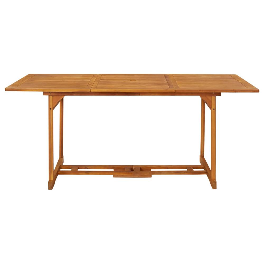 vidaXL Patio Dining Table 70.9"x35.4"x29.5" Solid Acacia Wood, 315945. Picture 2
