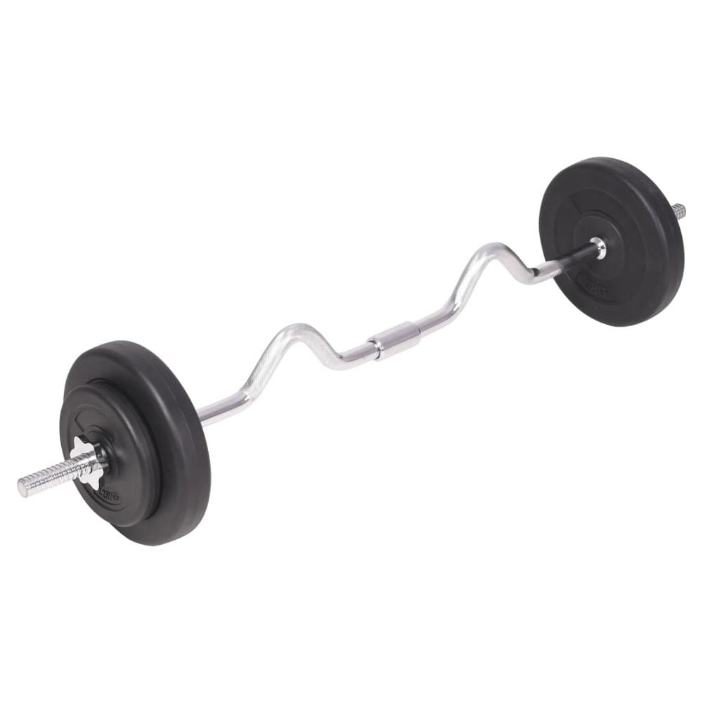 vidaXL Barbell and Dumbbell Set 198.4 lb, 91405. Picture 4