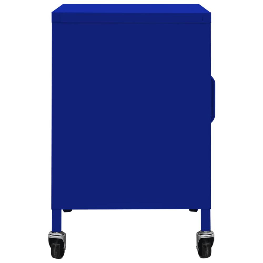 vidaXL Storage Cabinet Navy Blue 23.6"x13.8"x22" Steel. Picture 4