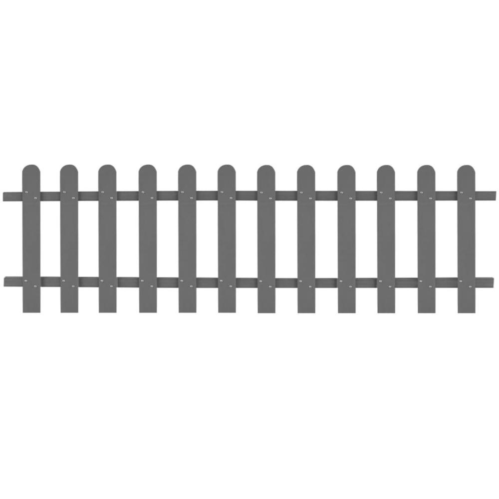 vidaXL Picket Fence WPC 78.7"x23.6", 42818. Picture 1