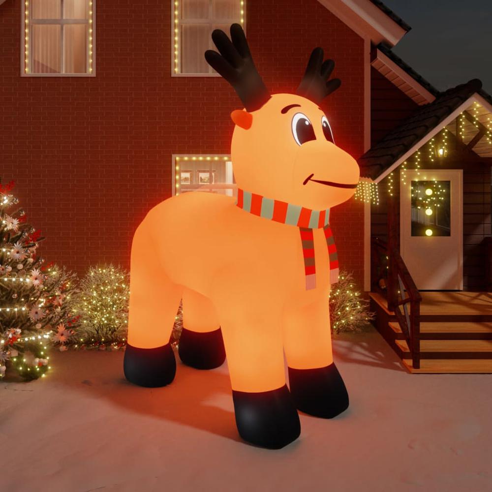 vidaXL Christmas Inflatable Reindeer with LEDs 196.9". Picture 1
