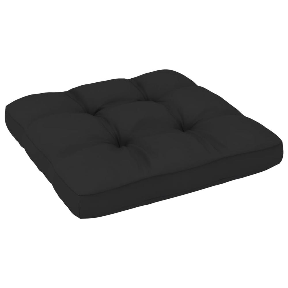 vidaXL Pallet Sofa Cushion Black 22.8"x22.8"x4". Picture 3