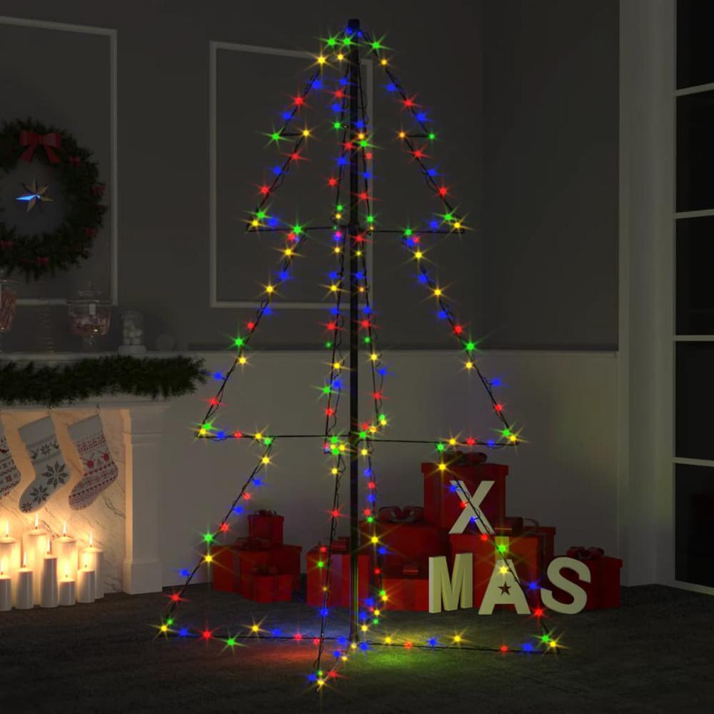 vidaXL Christmas Cone Tree 200 LEDs Indoor and Outdoor 38.6"x59.1", 328579. Picture 1