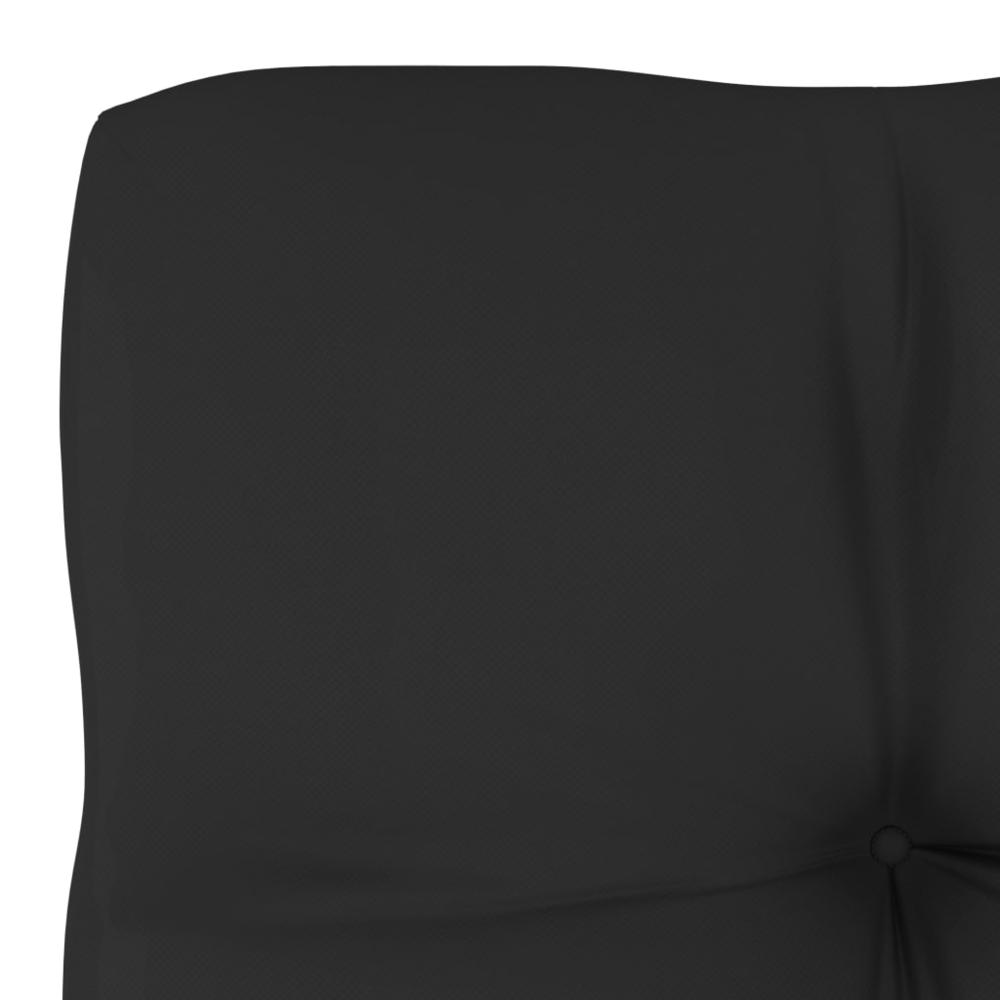 vidaXL Pallet Sofa Cushion Black 22.8"x22.8"x4". Picture 4