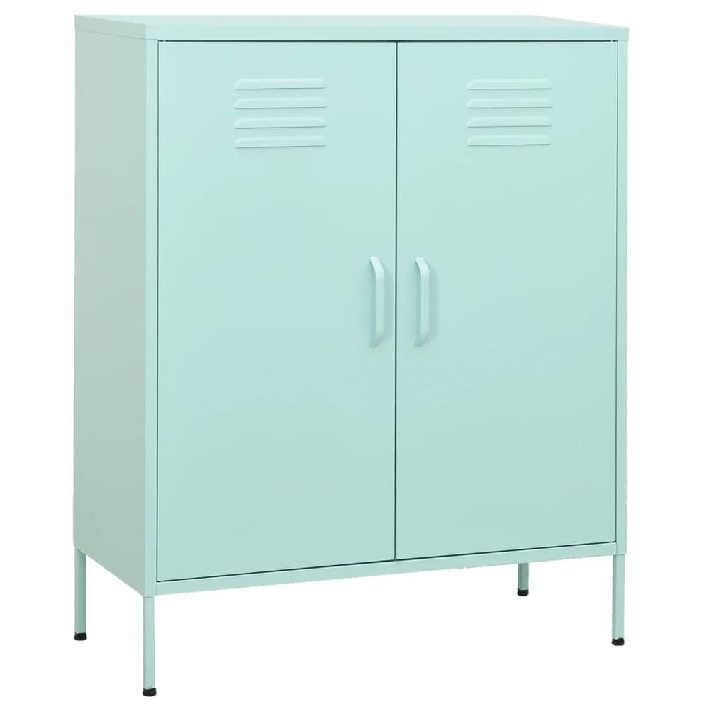 vidaXL Storage Cabinet Mint 31.5"x13.8"x40" Steel, 336167. Picture 1