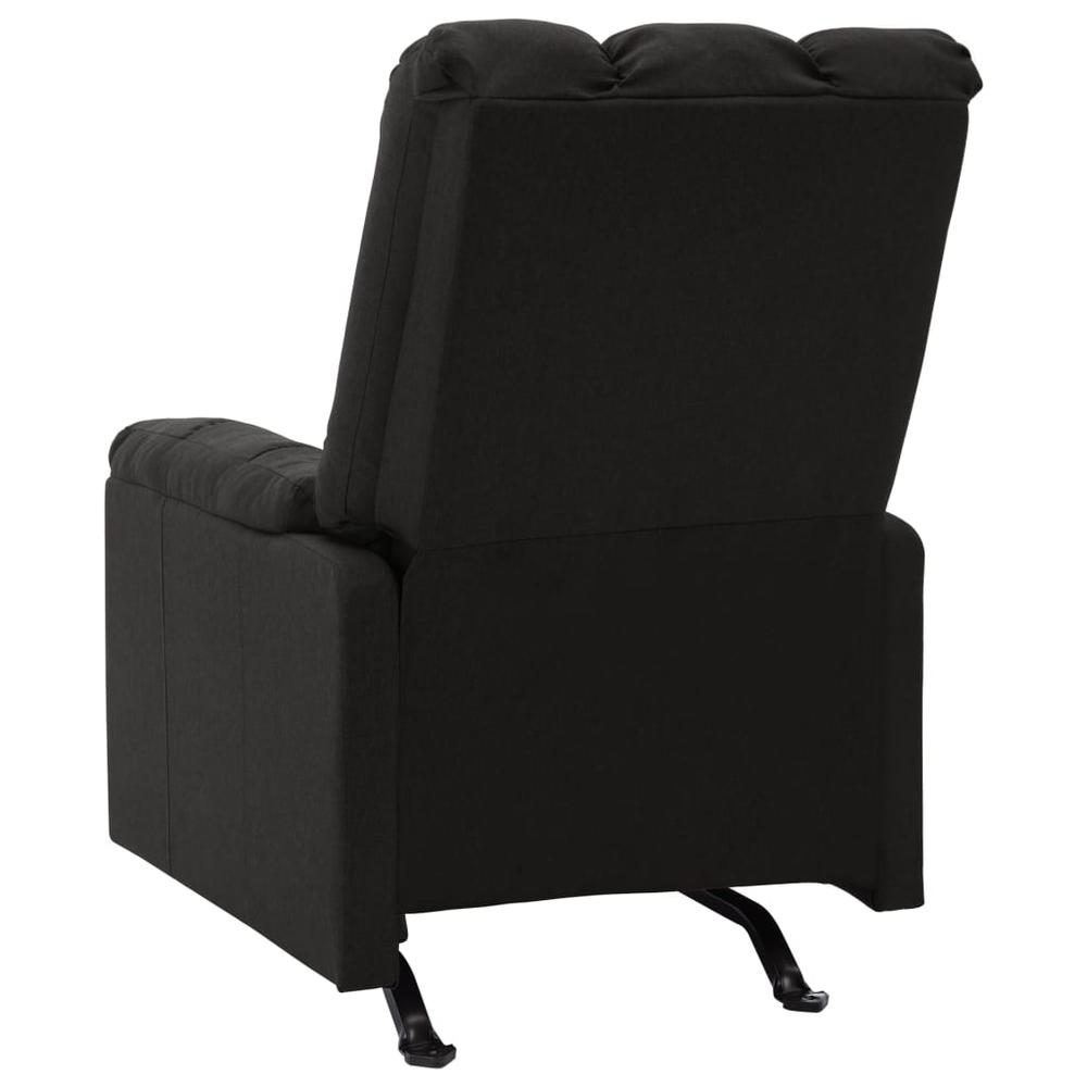 vidaXL Massage Reclining Chair Black Fabric. Picture 3