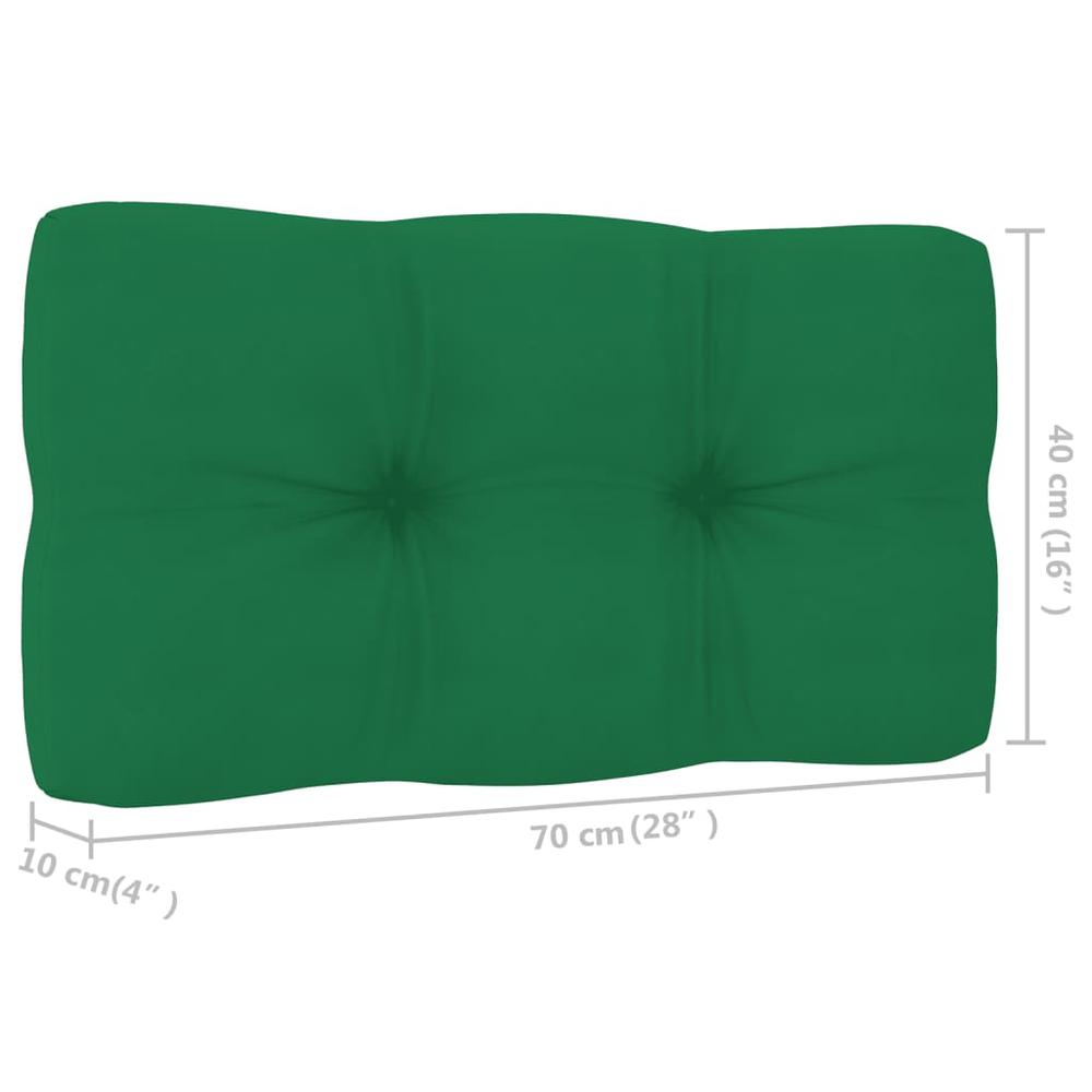 vidaXL Pallet Sofa Cushion Green 27.6"x15.7"x3.9". Picture 4
