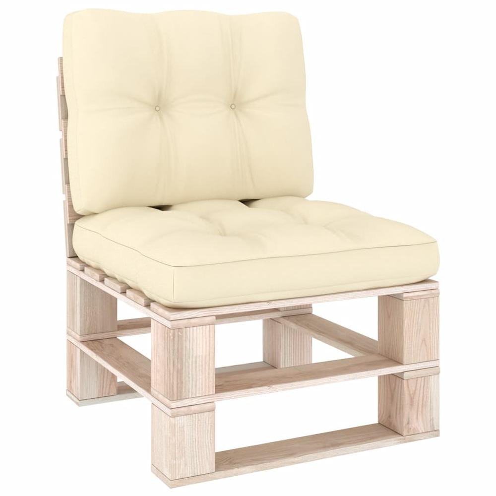 vidaXL Pallet Sofa Cushions 2 pcs Cream, 314485. Picture 1