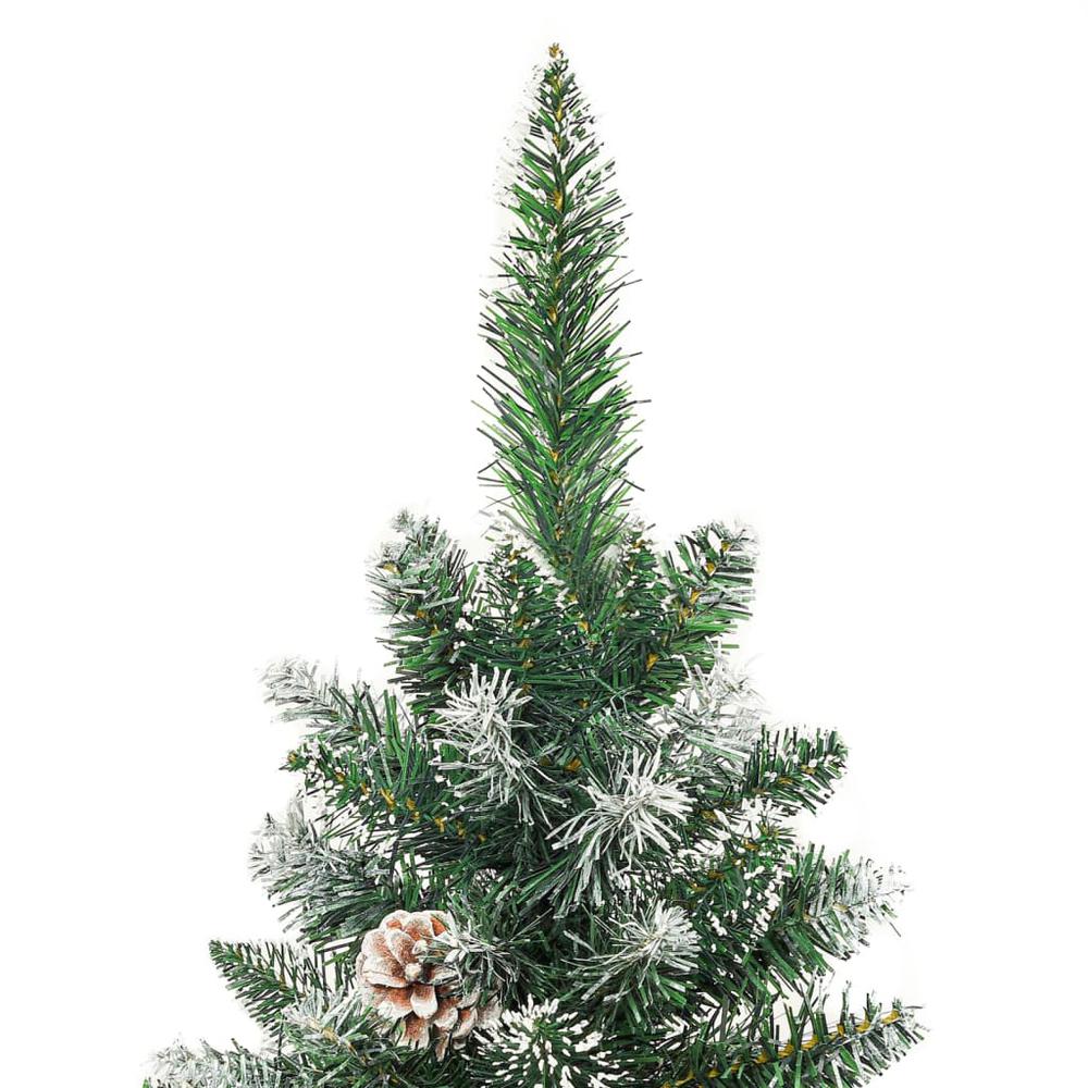 vidaXL Artificial Slim Christmas Tree with Stand 47.2" PVC. Picture 3
