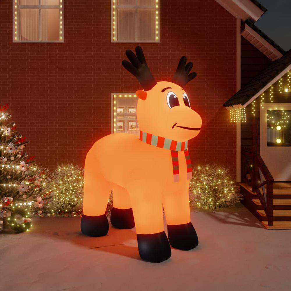 vidaXL Christmas Inflatable Reindeer with LEDs 157.5". Picture 1