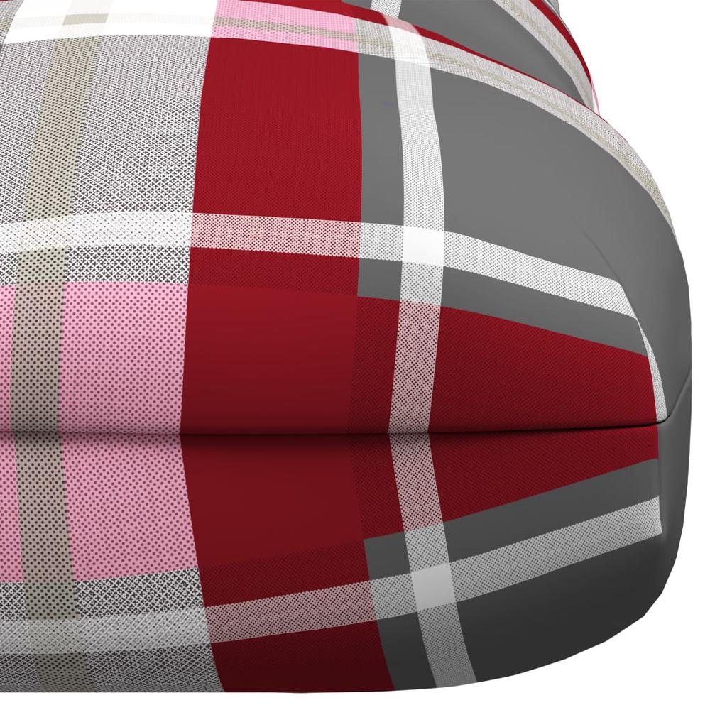 vidaXL Pallet Sofa Cushion Red Check Pattern 47.2"x31.5"x3.9". Picture 4