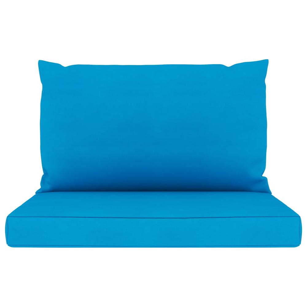 vidaXL Pallet Sofa Cushions 2 pcs Light Blue Fabric. Picture 3